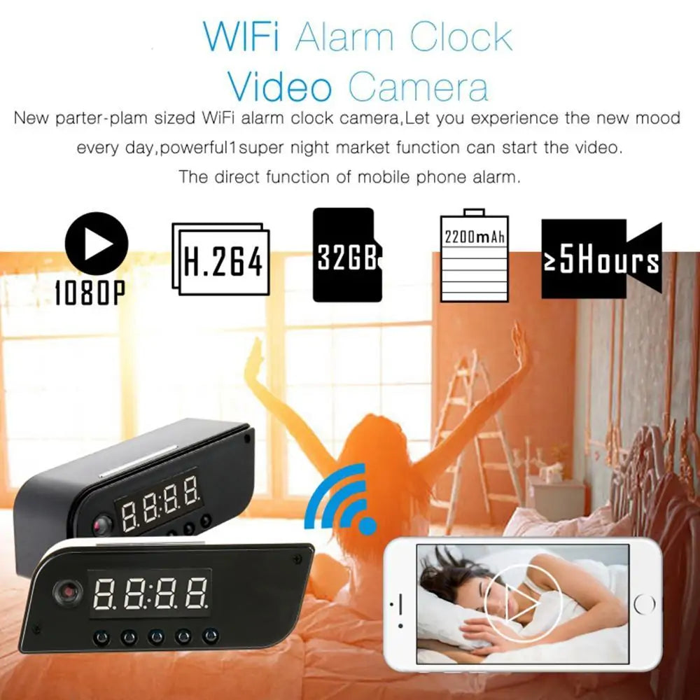 Logic Hidden Camera Alarm Clock